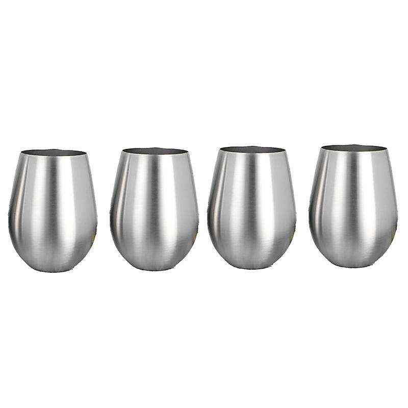 4pcs Stemless Wine Glasses Kitchen Bar for Indoor & Outdoor Camping