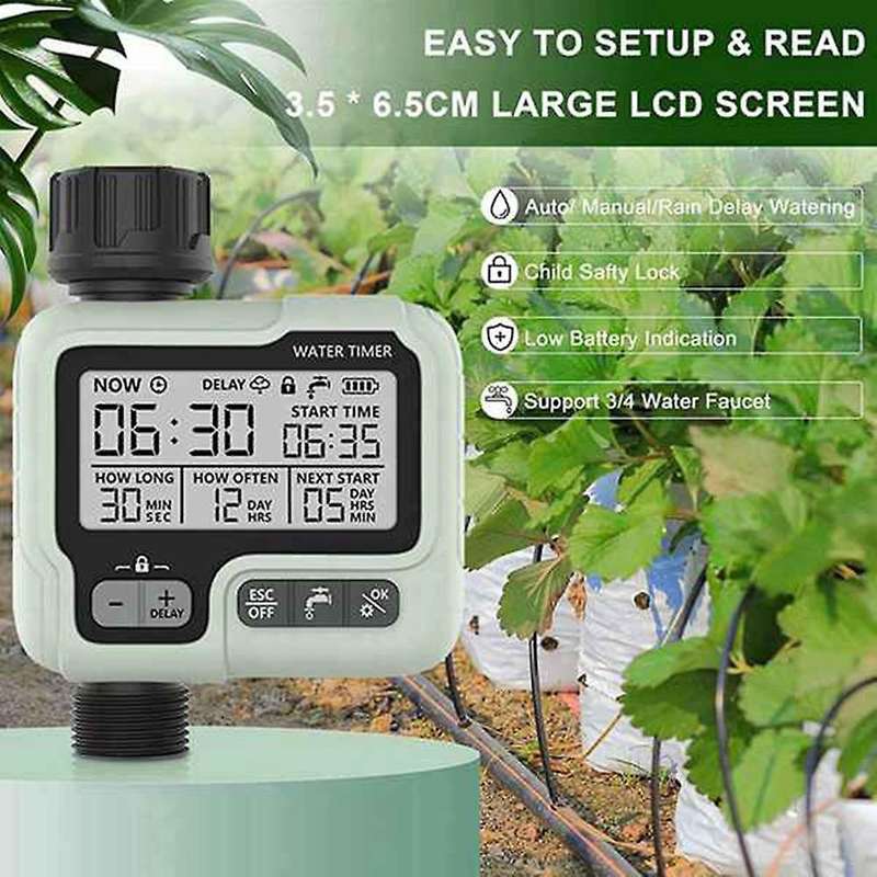 Large Screen Display Garden Watering Timer Irrigation Controller