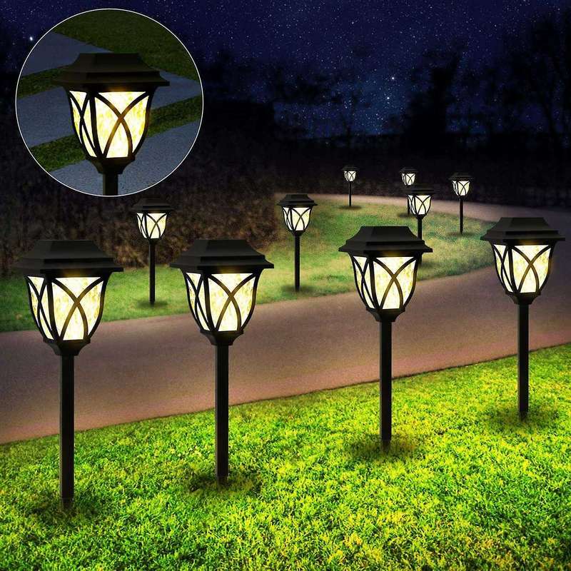 6 Pack Color Changing Solar Lights Outdoor Garden Decor, Warm-light
