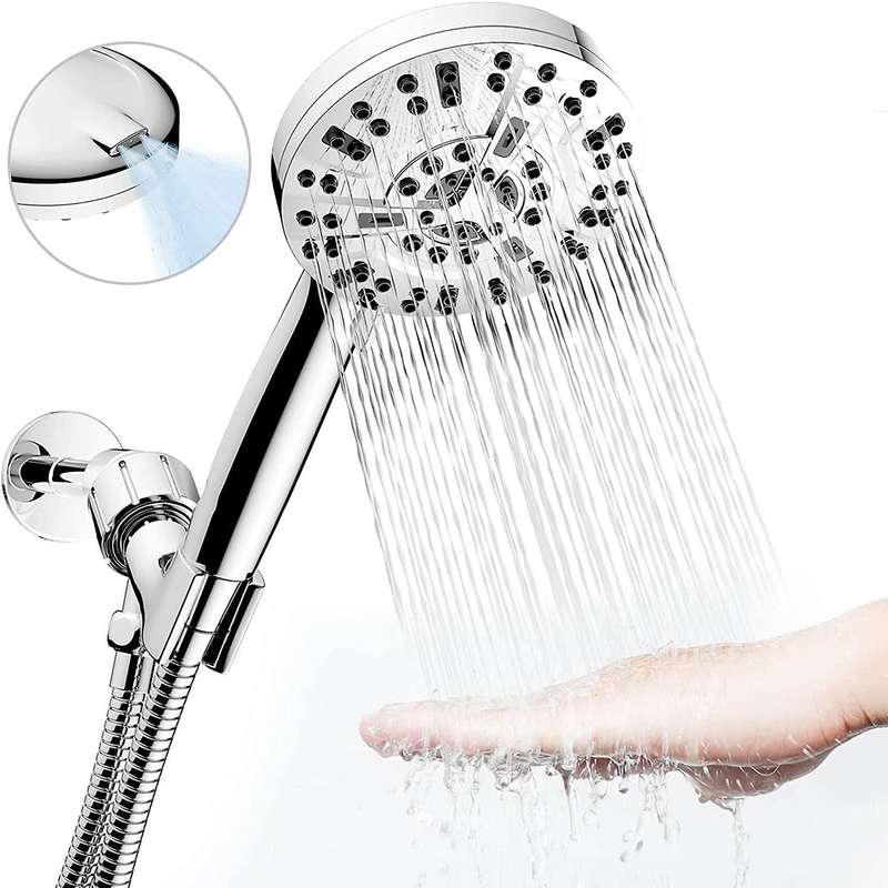 High Pressure Shower Head Set - Shower Head with 80 Inch Hose