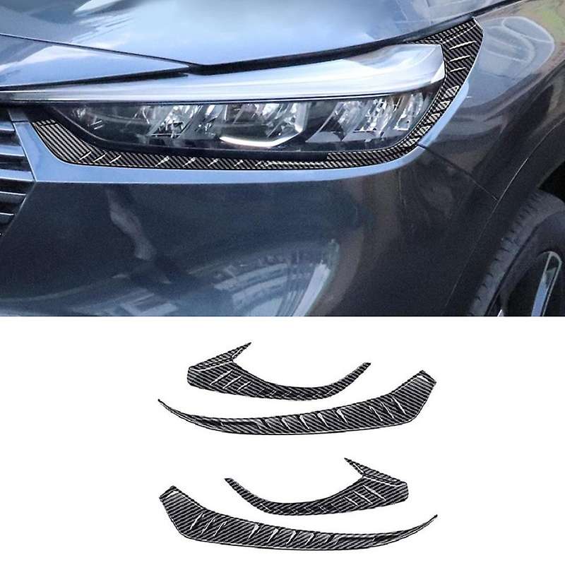 For Honda Hrv Vezel 21-22 Headlight Eyebrow Eyelid Cover Carbon Fiber