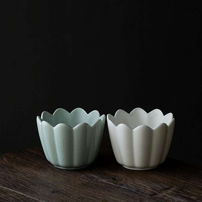 Hutian Kiln Ceramic Tea Washing Bowl Cyan