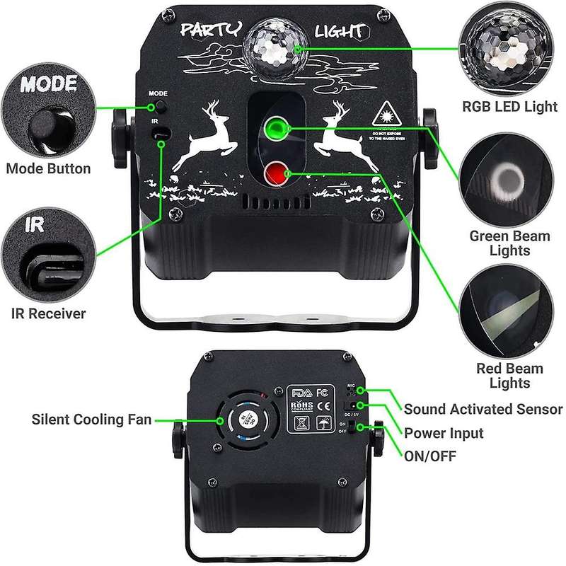 Dj Disco Stage Party Lights with Remote Control
