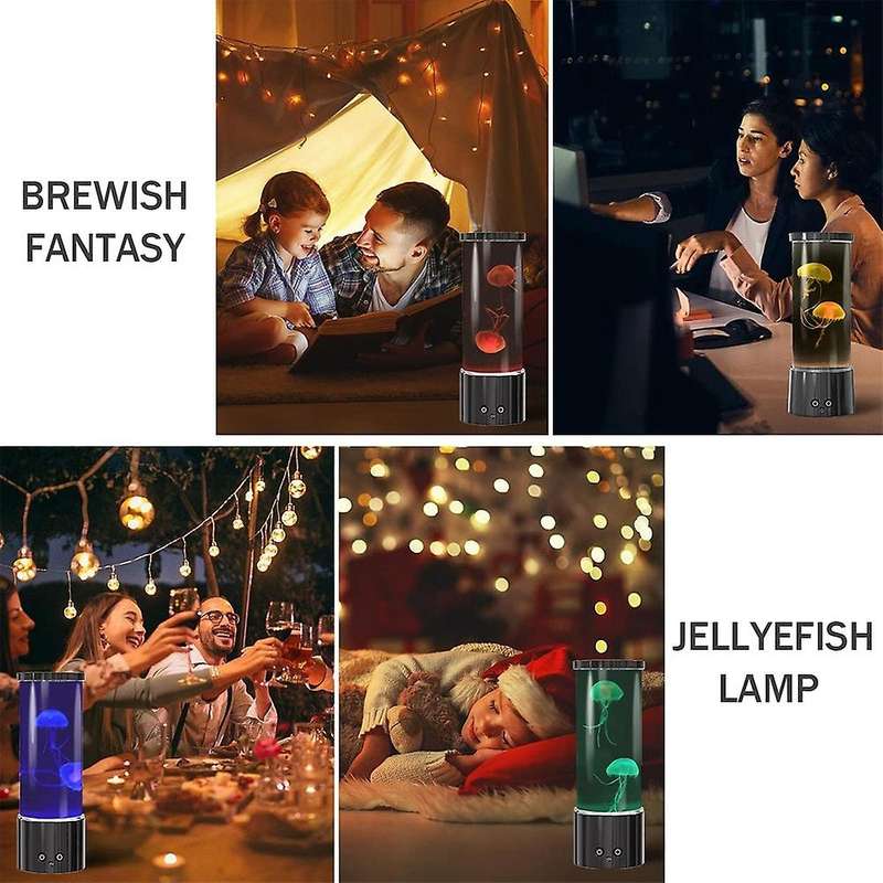 Jellyfish Lamp, Led Jellyfish Tank Table Lamp with Remote Control