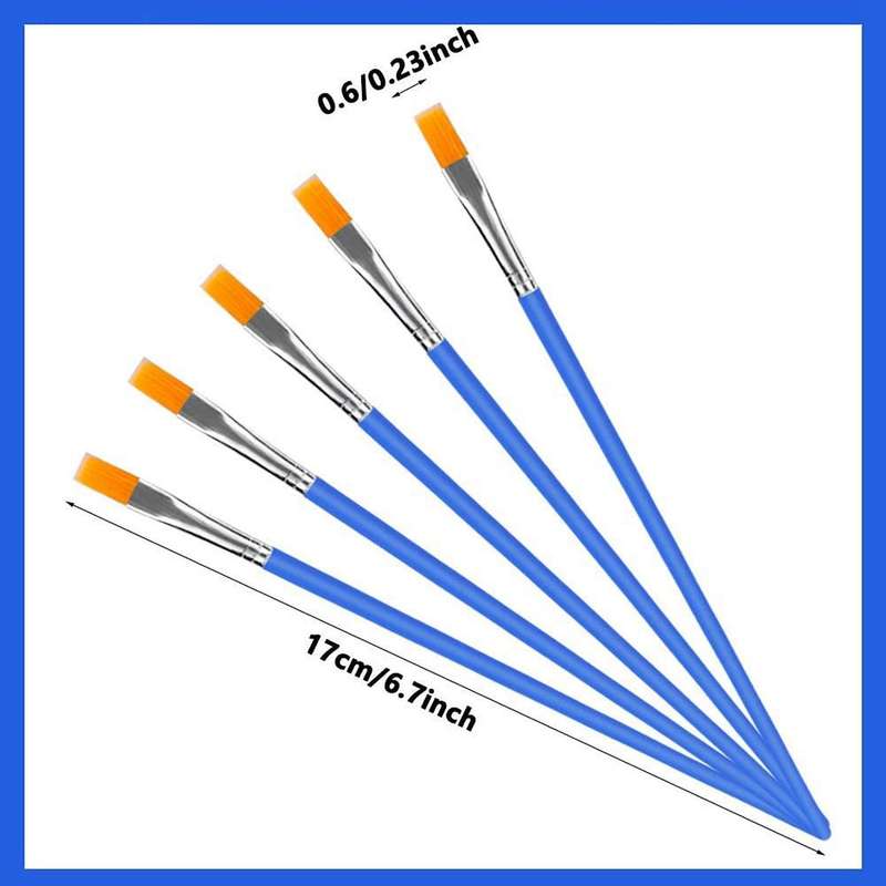 200pcs Watercolor Small Paint Brushes Nylon for Nail Craft Art