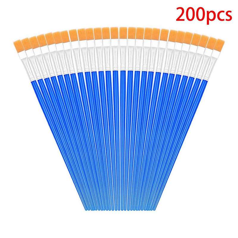 200pcs Watercolor Small Paint Brushes Nylon for Nail Craft Art
