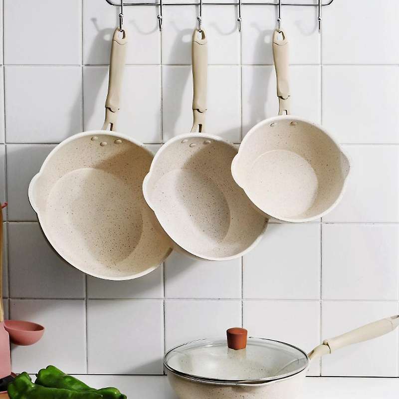Maifan Stone Non-stick Frying Pan with Lid Frying Pan Household,20cm