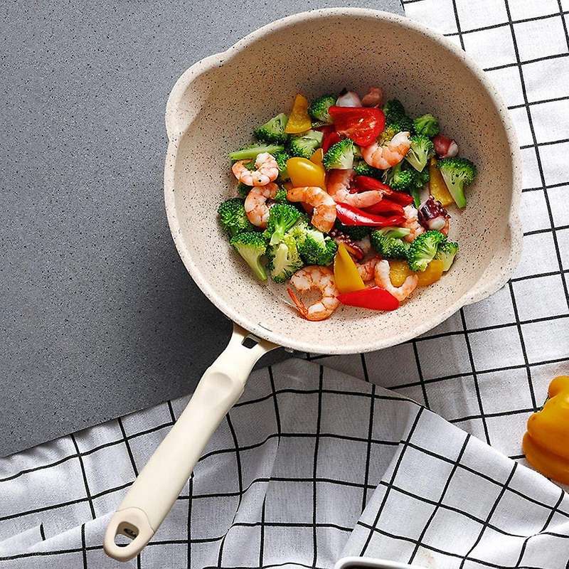 Maifan Stone Non-stick Frying Pan with Lid Frying Pan Household,20cm