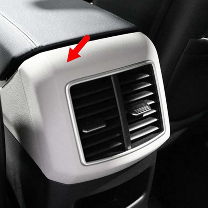 Peach Wood Car Rear Armrest Box Rear Air Vent Frame Cover Trim