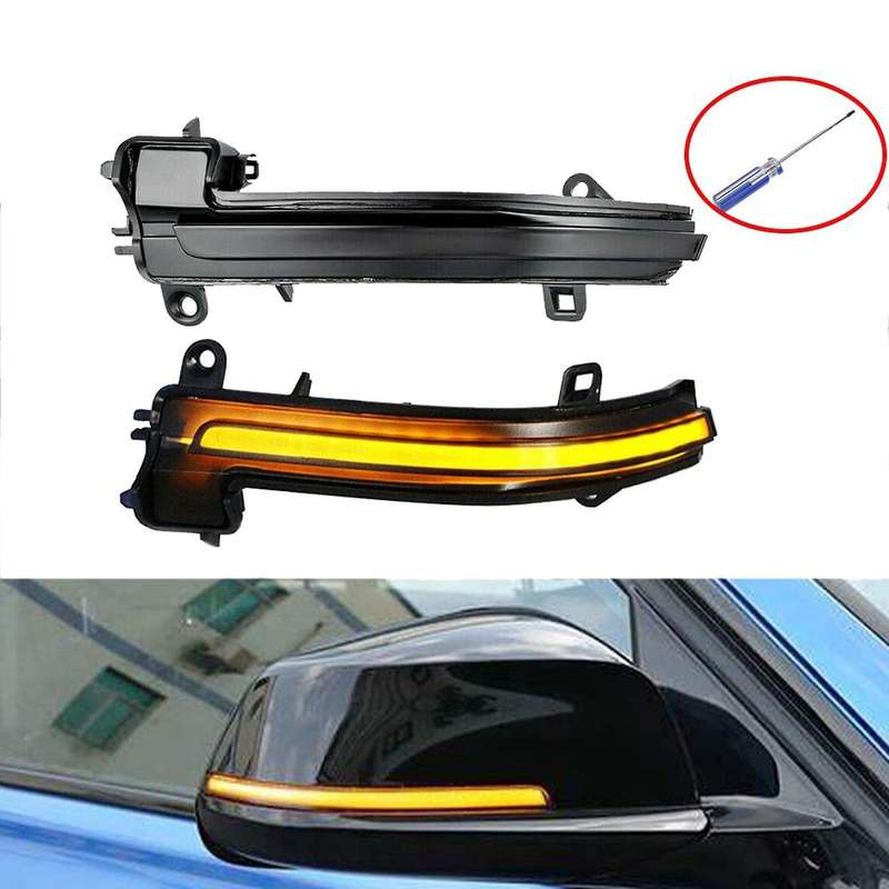 2x Car Led Dynamic Rearview Mirror Light For-bmw F20 F21 F22 F30 E84