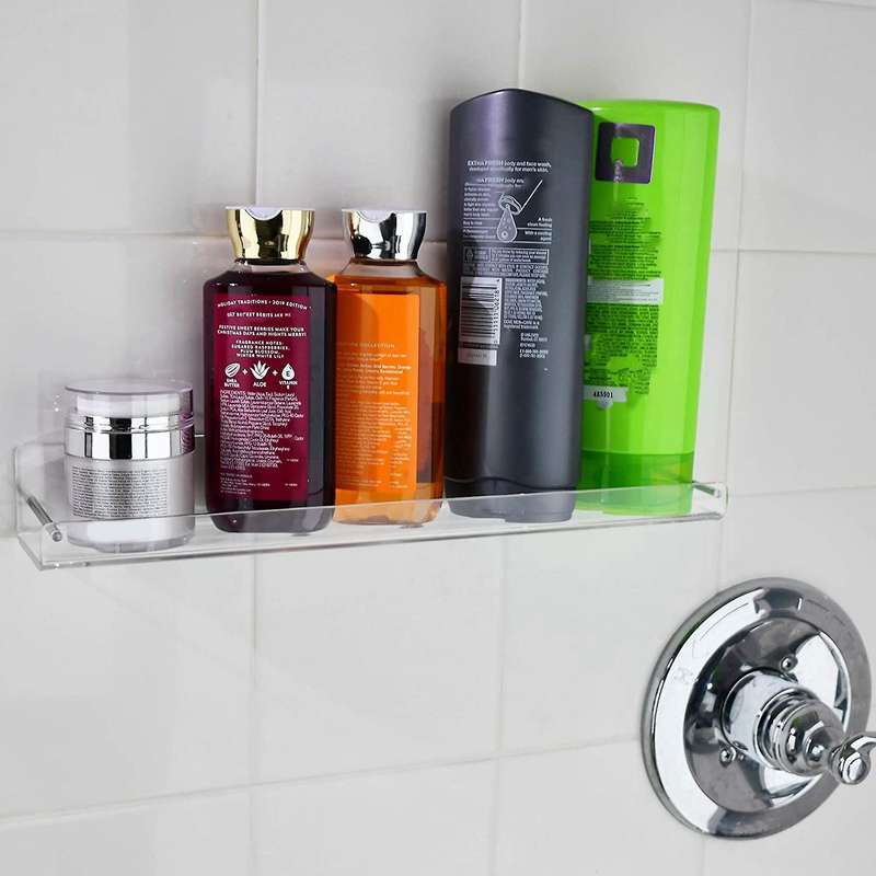 2 Pack Acrylic Floating Shelves, 15x 3.25inch , Bathroom for Office