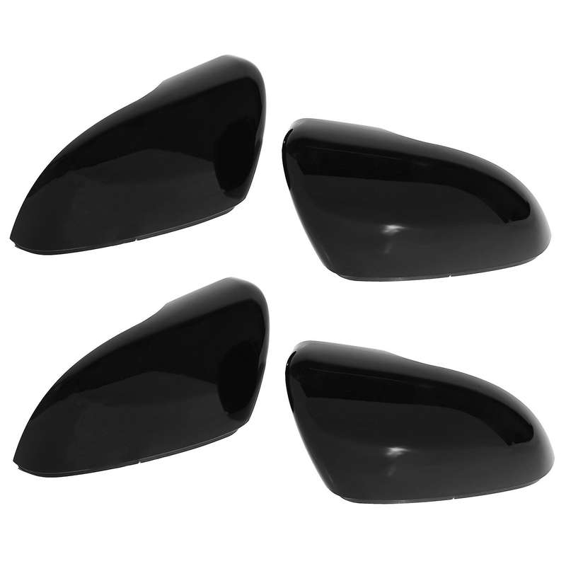 Left+right Gloss Black Wing Door Rear View Mirror Cover for Touran