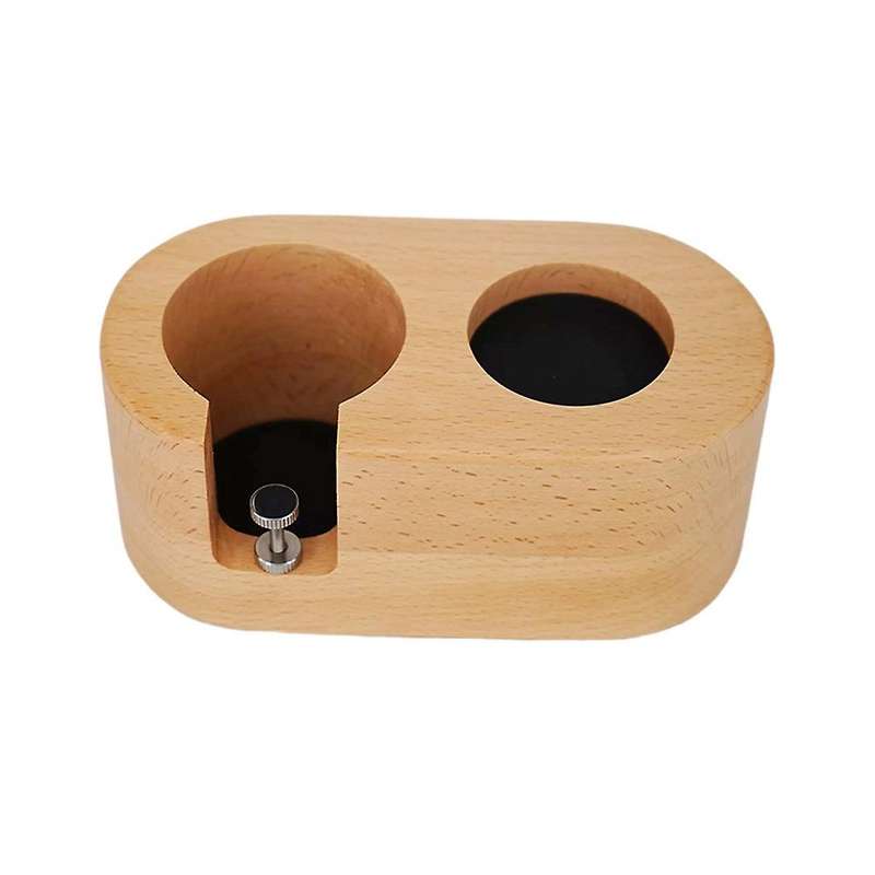 51mm Manual Wood Coffee Tamper Holder Mat Barista Coffee Espresso