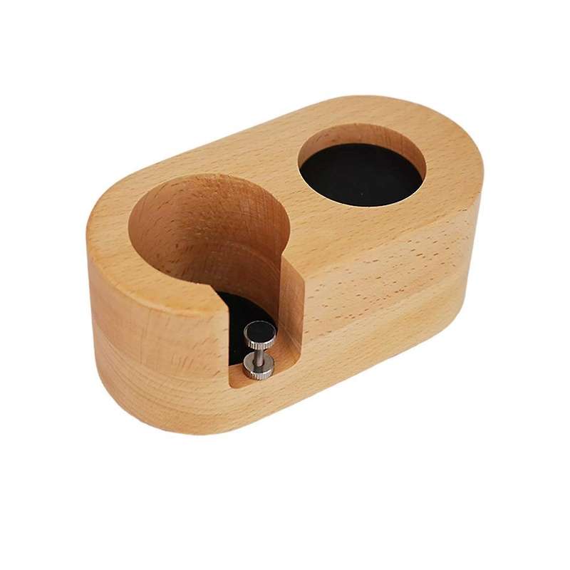 51mm Manual Wood Coffee Tamper Holder Mat Barista Coffee Espresso