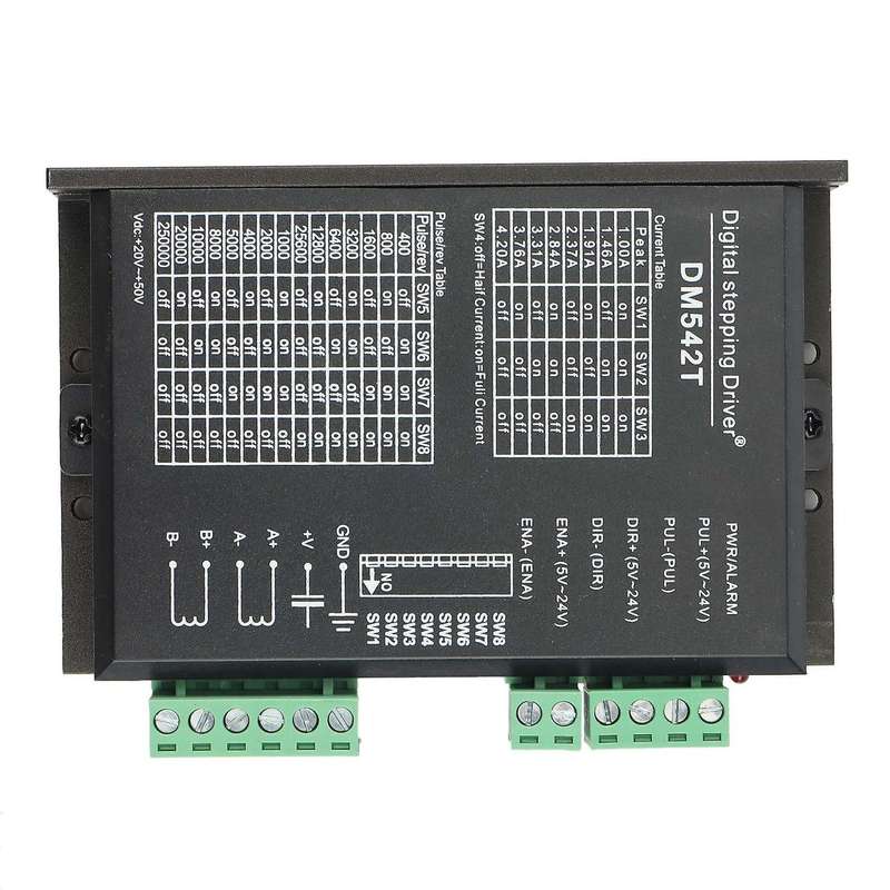 Dm542t Digital Stepper Motor Driver 1.0-4.2a 20-50vdc for Nema 17, 23