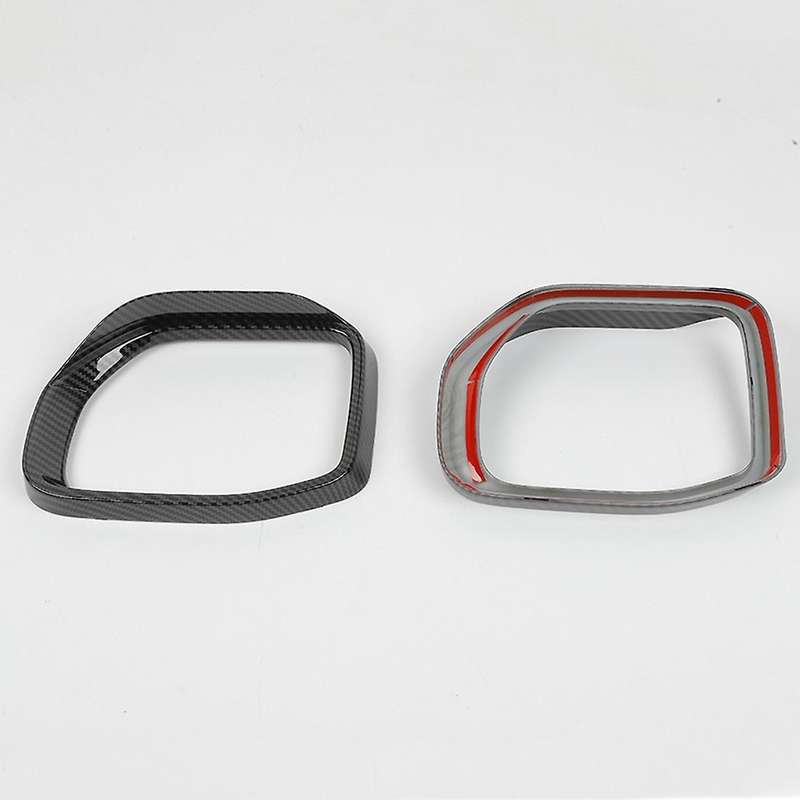 Car Reversing Mirror Rain Eyebrow Frame Decoration Cover Carbon Fiber