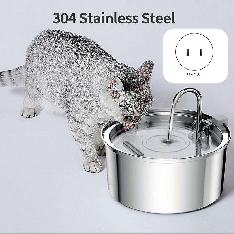 Cat Water Fountain,3.2l/108oz Automatic Pet Water Dispenser, Us Plug