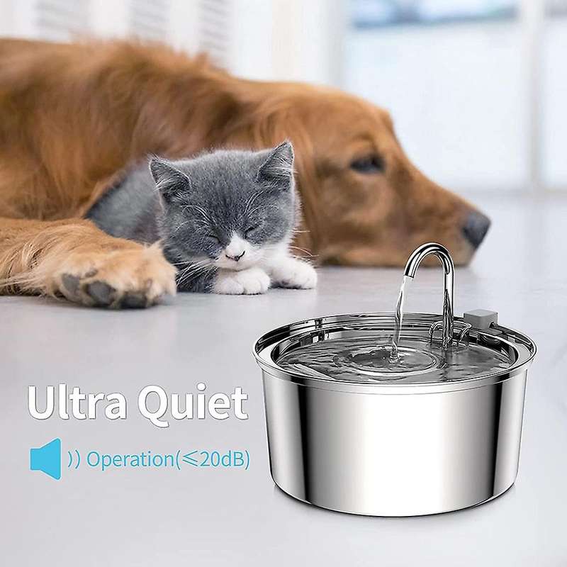 Cat Water Fountain,3.2l/108oz Automatic Pet Water Dispenser, Us Plug