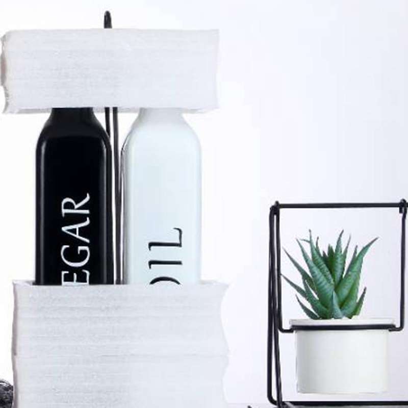 500ml Oil Can Kitchen Set Automatic Opening and Closing Glass Soy