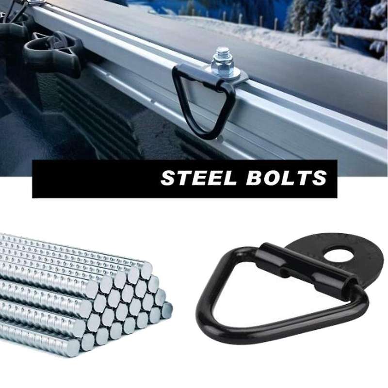 12pcs Trailer Tie Down Hooks 1/4 Inch V Ring Heavy Duty Anchors