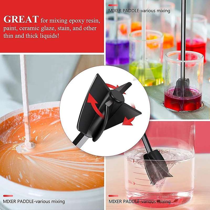 4 Pcs Epoxy Mixer Attachment Bundle with 10pcs Tumbler Shields
