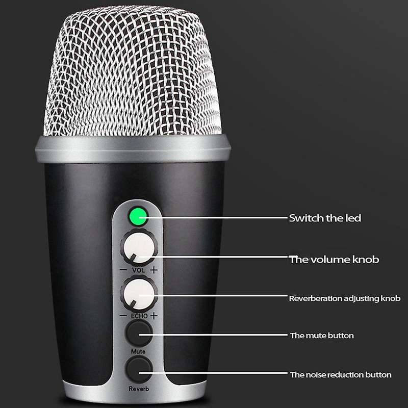 Jy-u4 Usb Microphone 360 Degree Pickup Live Microphone for Pc Game
