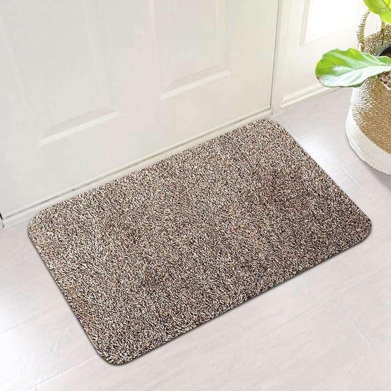 Indoor Super Absorbs Doormat Latex Backing Non Slip Door Mat,gray