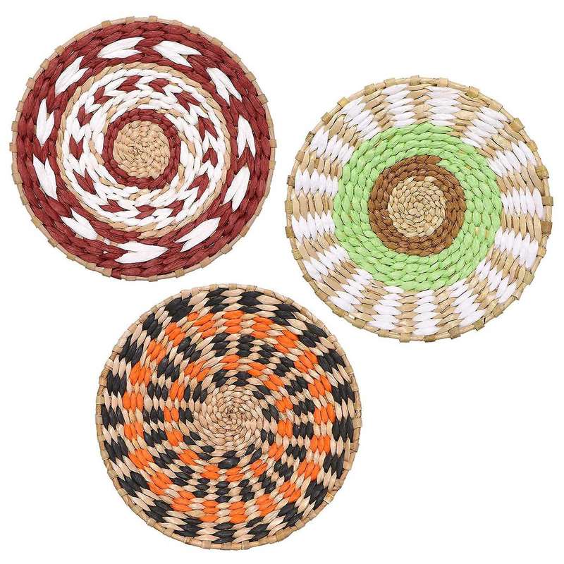 Woven Wall Basket Decor - Woven Baskets for Home Table Wall Art