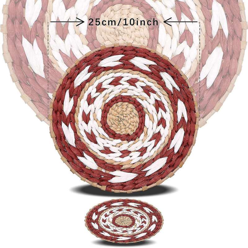 Woven Wall Basket Decor - Woven Baskets for Home Table Wall Art