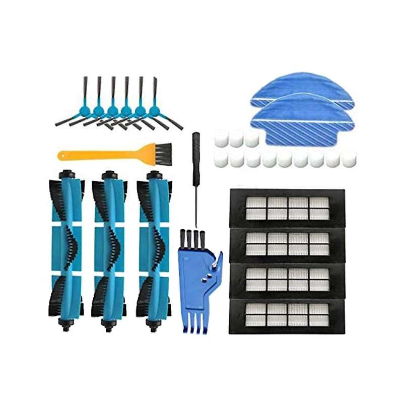 Hepa Filter Brush Mop Pads for Conga 3090 Series Robotic Blue + Black