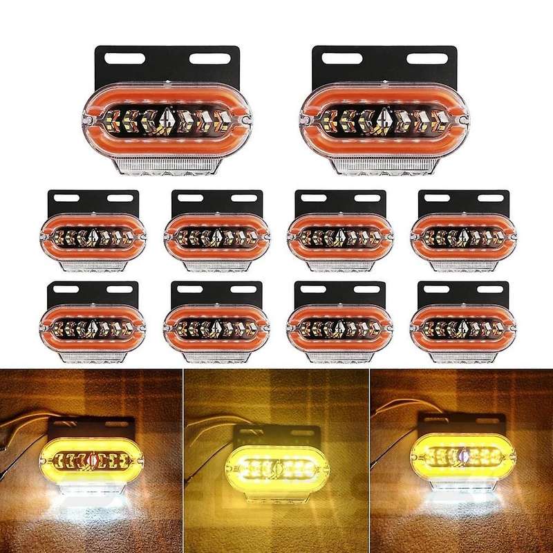 10 Pcs Led Trailer Lights 24v Side Marker Lights Truck Light