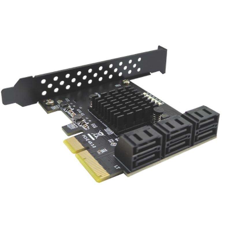 Sata Pci E Adapter 6 Ports Sata 3.0 to Pci Express X4 Expansion Card
