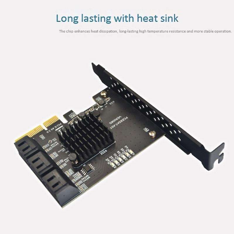 Sata Pci E Adapter 6 Ports Sata 3.0 to Pci Express X4 Expansion Card