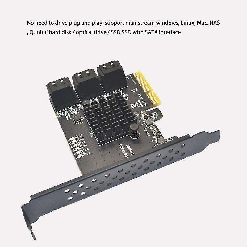 Sata Pci E Adapter 6 Ports Sata 3.0 to Pci Express X4 Expansion Card