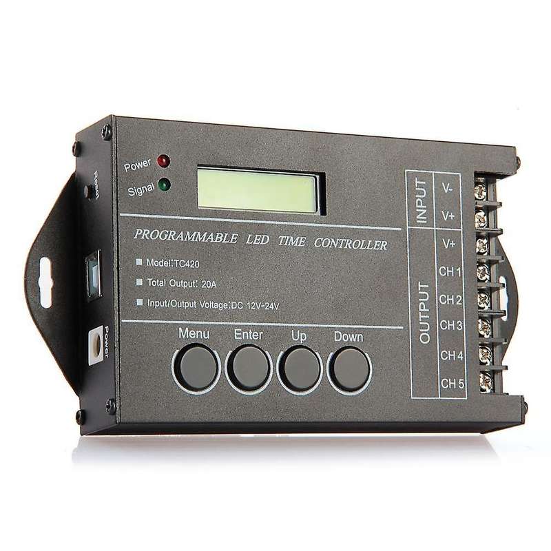 20a Programmable Timer Controller Dc12-24v for Led Rgb / Monochromatic Stripes