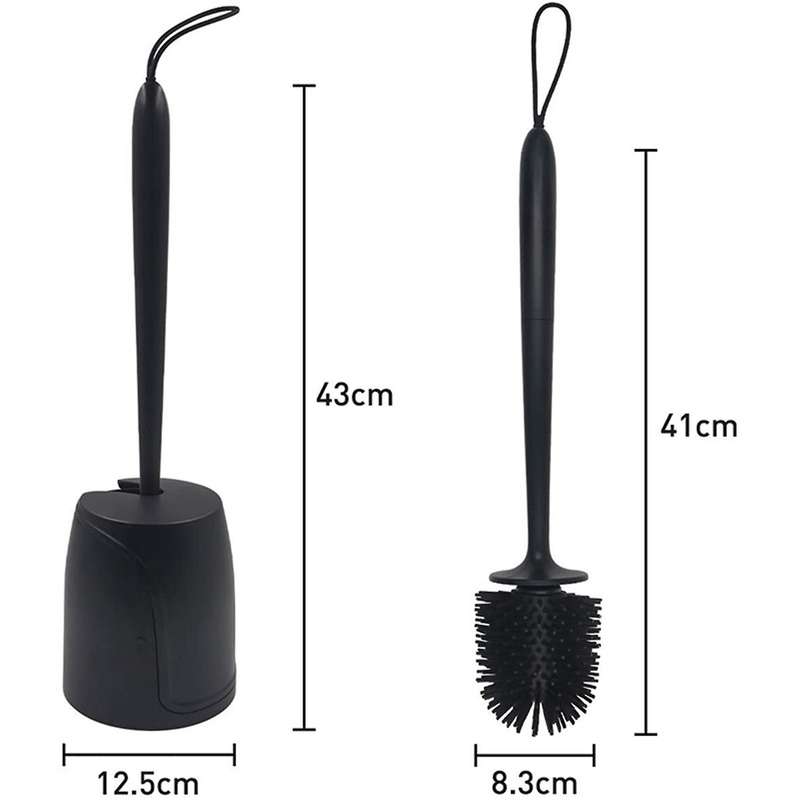 Toilet Brush with Holder, Silicone Brush Toilet Brush Cleaner