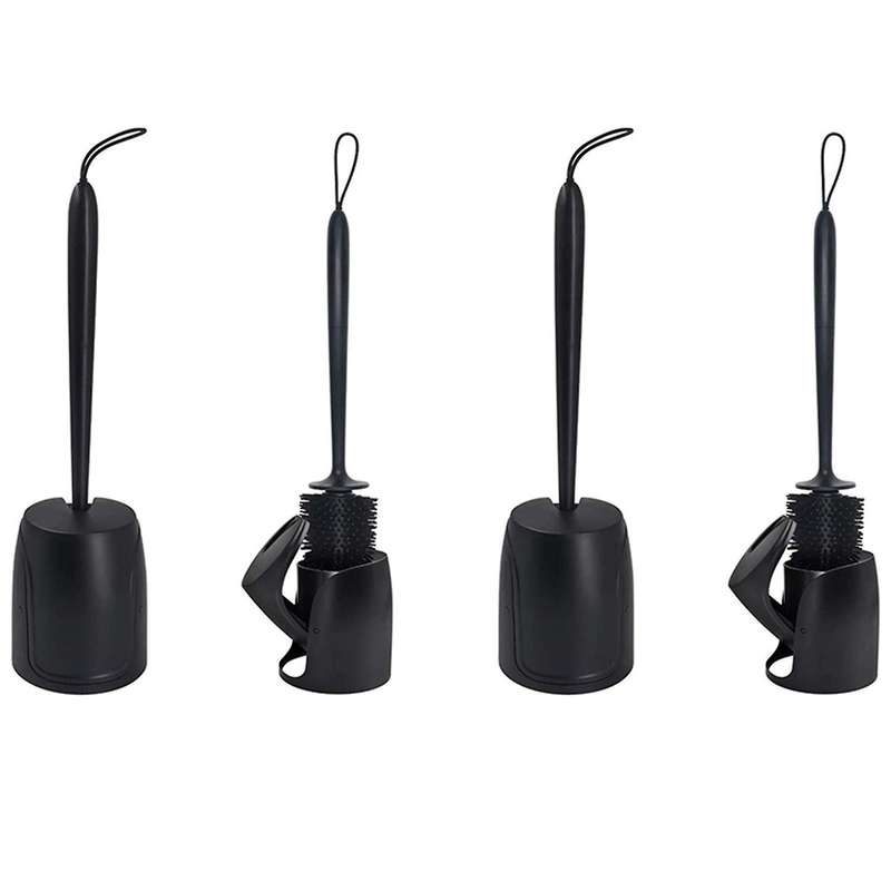 Toilet Brush with Holder, Silicone Brush Toilet Brush Cleaner