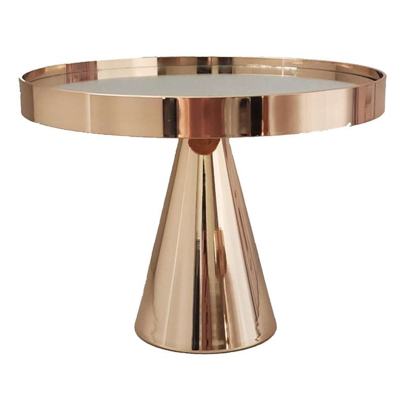 Wedding Metal Cake Display Stand with Mirror Metal Fruit Plate H