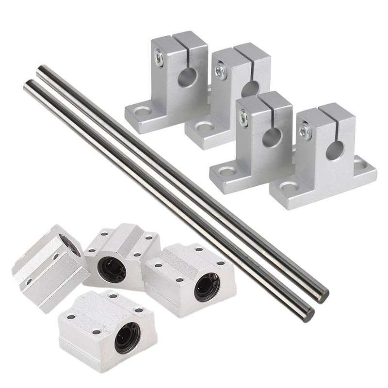 Horizontal 8mm Dia Linear Motion Ball 200mm Linear Shaft Optical Axis