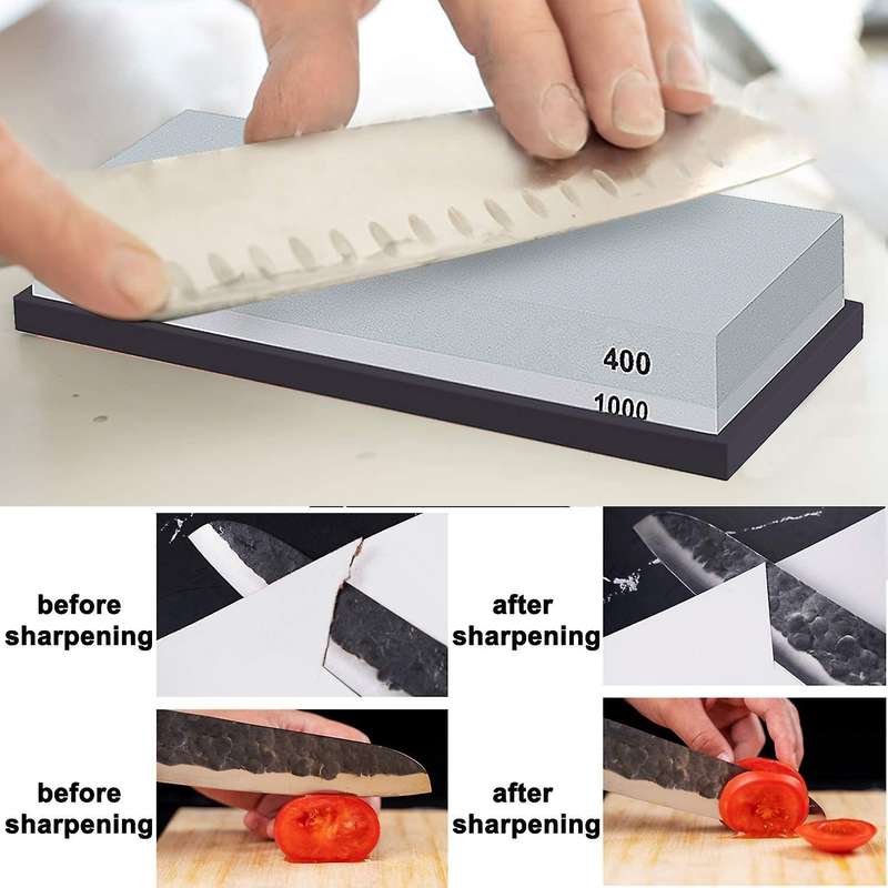 Complete Knife Sharpening Stone Set 400/1000 Grit Water Stone