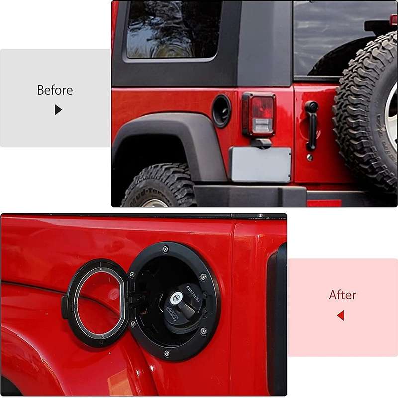 Gas Tank Cap Cover for Jeep Wrangler Jk & Unlimited 2 Door 4 Door