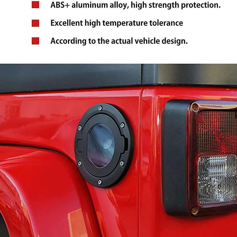 Gas Tank Cap Cover for Jeep Wrangler Jk & Unlimited 2 Door 4 Door