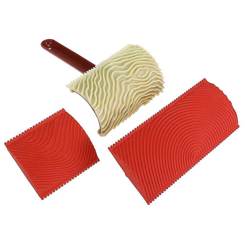6pcs Rubber Wood Graining Painting Tool for Wall Decoration,7 Inch