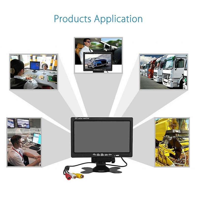 9v-36v 7inch Tft Lcd Color Screen Monitor for Car Rear View Camera