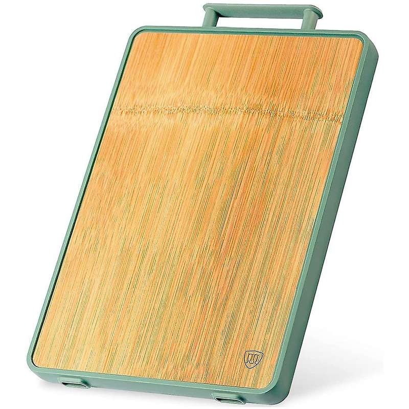 Bamboo Cutting Board with Handle, Rubber Cutting Board for Meat
