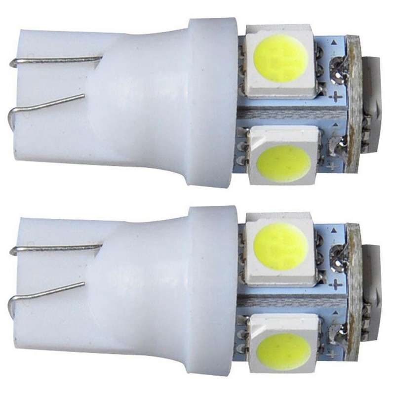 100pcs T10 White 168 194 501 W5w 5 Smd Led Car Side Wedge Light Lamp
