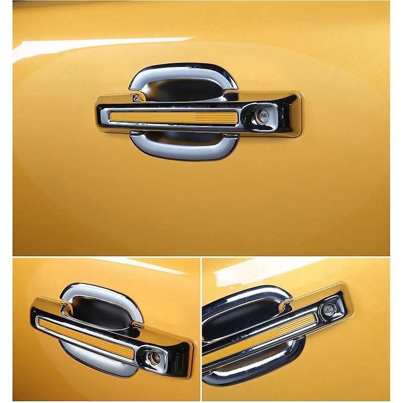 8pcs for Ford Bronco 2021 Car Door Handle Bowl Cover , Chrome Abs