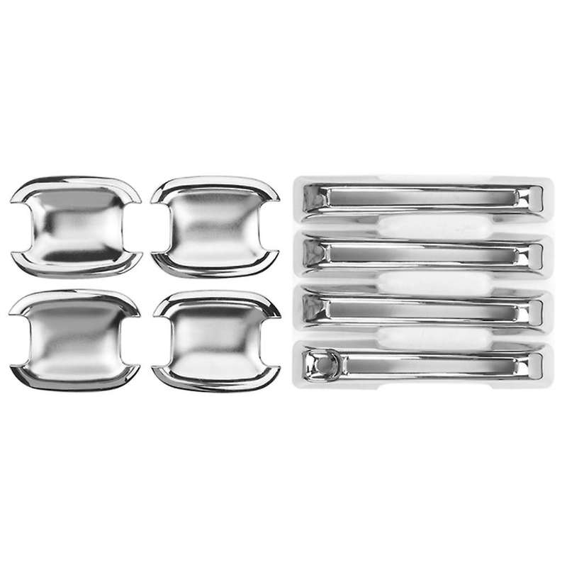 8pcs for Ford Bronco 2021 Car Door Handle Bowl Cover , Chrome Abs