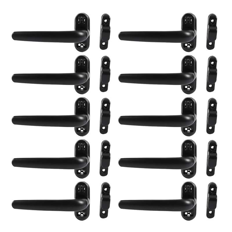 10x Door and Window Handle Lock Casement Window Lock Handle Black