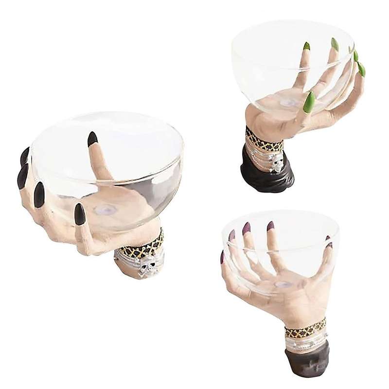 Halloween Decor Skeleton Hand Candlestick Holder (combination)